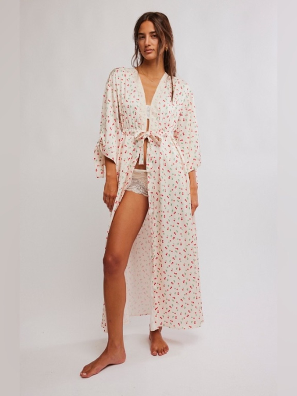 Free People First Blush Robe in Ivory Combo